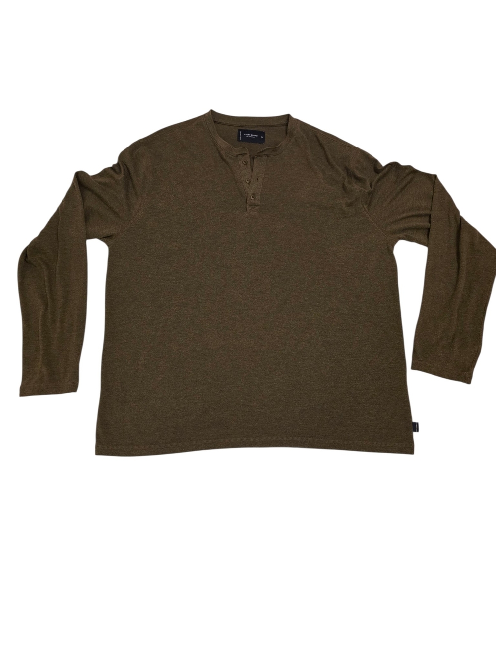 Lucky Brand Olive Long Sleeve Henley